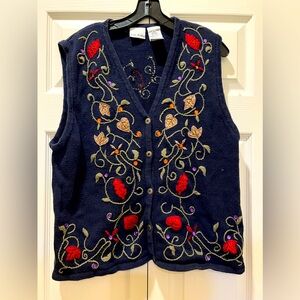 VINTAGE BOBBIE BROOKS EMBROIDERED VEST